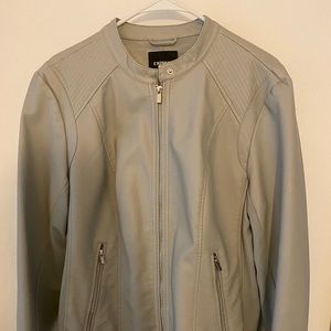 Faux leather moto jacket